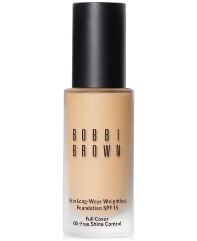 Shop Bobbi Brown Skin Long-wear Weightless Foundation Spf 15, 1-oz. In Ivory (c-) Fair Beige With Light Neutral