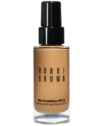 Shop Bobbi Brown Skin Foundation Spf 15, 1 oz In . Golden Honey (golden Light Brown With