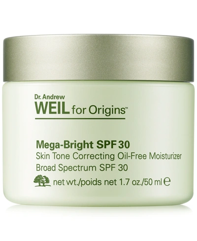 Shop Origins Dr. Andrew Weil For  Mega-bright Spf 30 Skin Tone Correcting Oil-free Moisturizer, 1.7-oz.