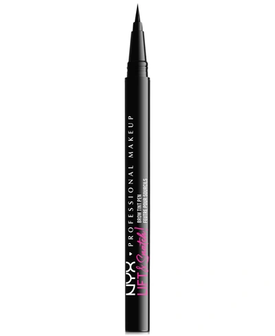 Shop Nyx Professional Makeup Lift & Snatch Brow Tint Pen Waterproof Eyebrow Pen In Black