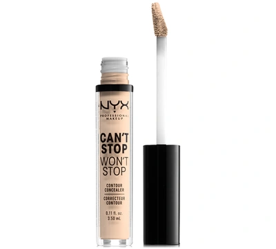 Shop Nyx Professional Makeup Can't Stop Won't Stop Contour Concealer, 0.11 Oz. In Light Ivory