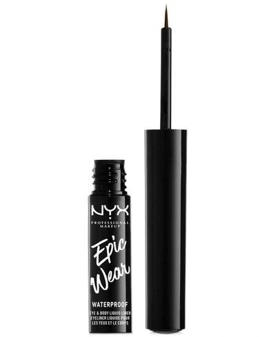 Shop Nyx Professional Makeup Epic Wear Long-lasting Waterproof Liquid Eyeliner In Brown