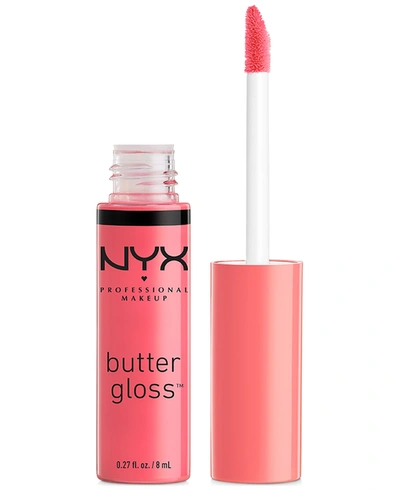 Shop Nyx Professional Makeup Butter Gloss Non-stick Lip Gloss In Peaches And Cream