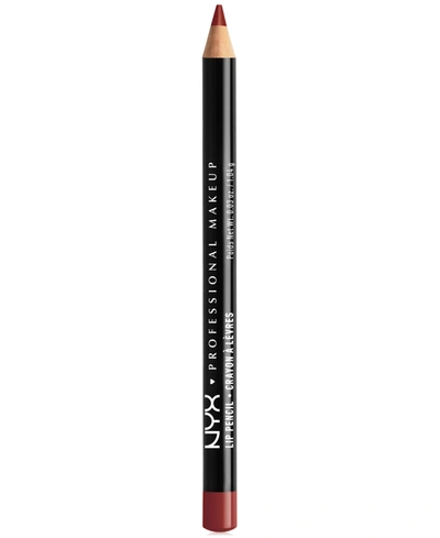 Shop Nyx Professional Makeup Slim Lip Pencil Creamy Long-lasting Lip Liner In Auburn