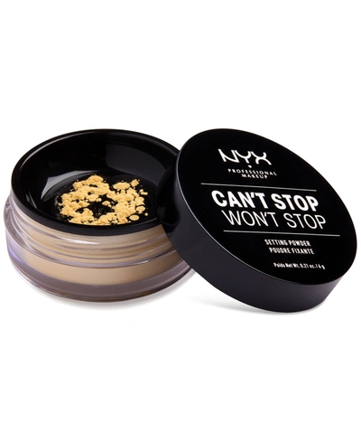 Shop Nyx Professional Makeup Can't Stop Won't Stop Setting Powder In Banana (brightening)
