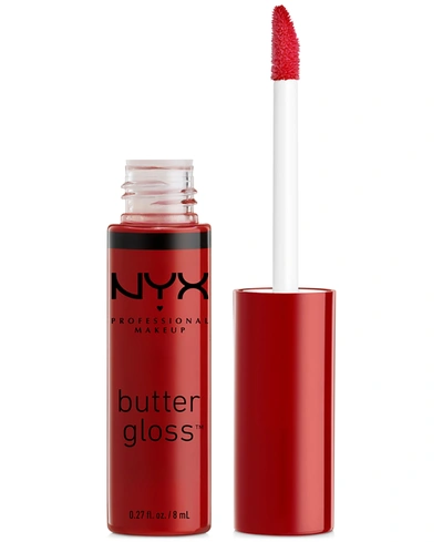 Shop Nyx Professional Makeup Butter Gloss Non-stick Lip Gloss In Red Velvet