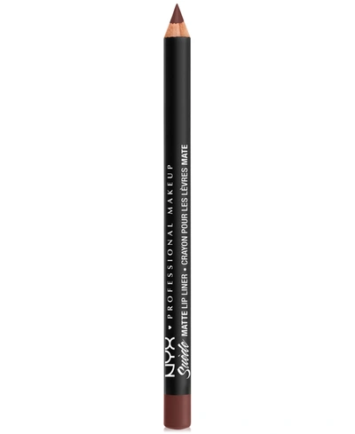 Shop Nyx Professional Makeup Suede Matte Lip Liner In Cold Brew (true Brown)