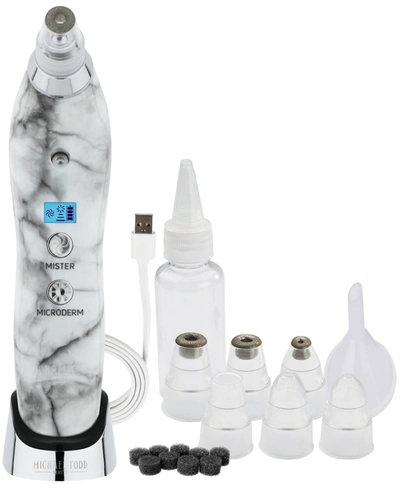 Shop Michael Todd Beauty Sonic Refresher Sonic Microdermabrasion And Pore Extraction System In White Marble