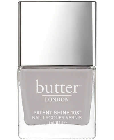 Shop Butter London Patent Shine 10x Nail Lacquer In Ta-ta (soft Grey Crème)