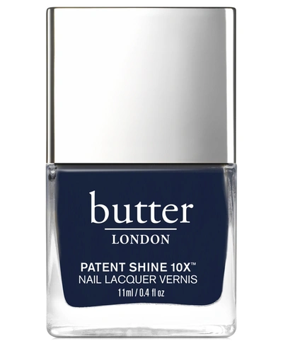 Shop Butter London Patent Shine 10x Nail Lacquer In Brolly (smoky Navy Crème)
