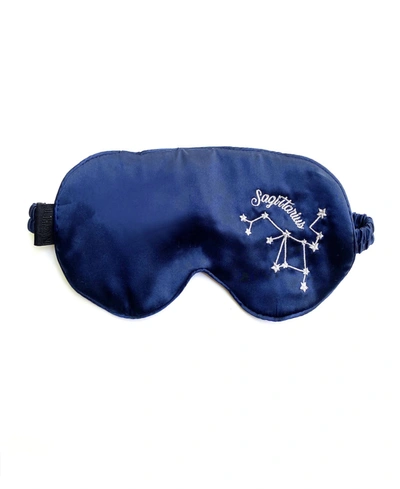 Shop Night Women's Zodiac Eye Mask In Navy/sagittarius