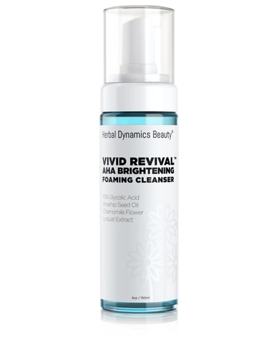 Shop Herbal Dynamics Beauty Vivid Revival Aha Brightening Foaming Cleanser In Blue