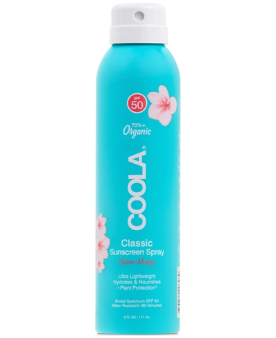 Coola Classic Body Organic Sunscreen Spray Spf 50 - Guava Mango 6 Oz. In No Color