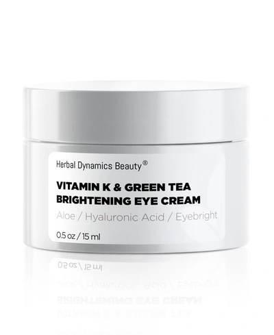 Shop Herbal Dynamics Beauty Vitamin K And Green Tea Brightening Eye Cream In Yellow