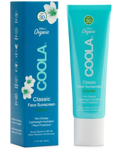 Coola Classic Face Sunscreen Lotion Spf 30-50 1.7 oz / 50 ml Cucumber Spf 30 In No Color