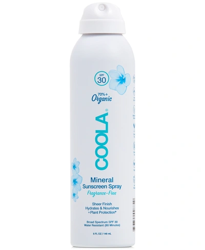 Shop Coola Mineral Body Sunscreen Spray Spf 30, 5 Oz. In No Color