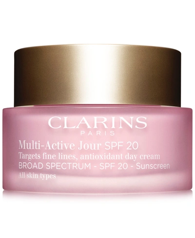 Shop Clarins Multi-active Anti-aging Day Moisturizer With Spf 20 For Glowing Skin, 1.7 Oz.