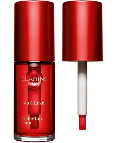 Shop Clarins Water Lip Stain Long-wearing & Matte Finish, 0.2 Oz. In Red Water