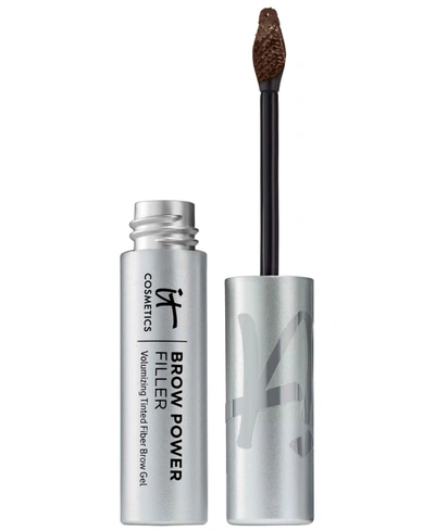 Shop It Cosmetics Brow Power Filler Volumizing Tinted Fiber Brow Gel In Taupe
