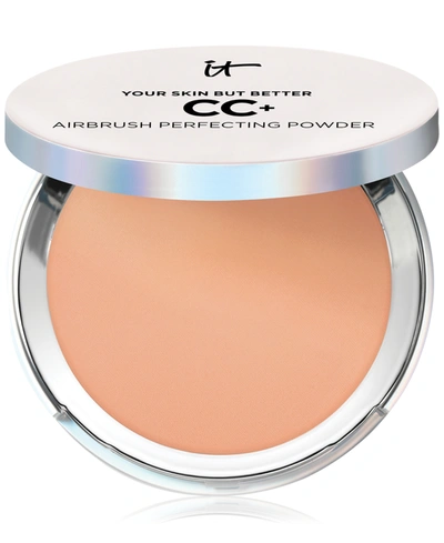Shop It Cosmetics Cc+ Airbrush Perfecting Powder Foundation In Tan