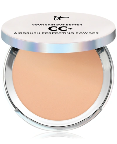 Shop It Cosmetics Cc+ Airbrush Perfecting Powder Foundation In Medium