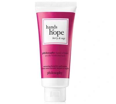 Shop Philosophy Hands Of Hope Hand Cream In Berry And Sage