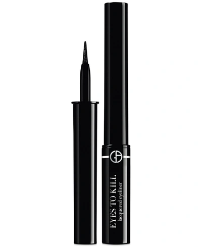 Shop Giorgio Armani Armani Beauty Eyes To Kill Liquid Lacquered Eyeliner In Black