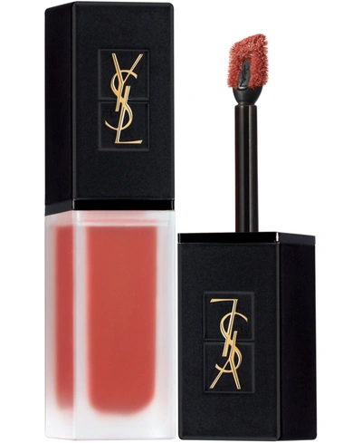 Shop Saint Laurent Tatouage Couture Velvet Cream Liquid Lipstick In Nude Emblem (rosewood Nude)