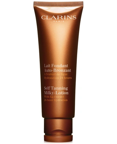 Shop Clarins Self Tanning Milky-lotion For Face And Body, 4.2 Oz.