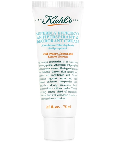 Shop Kiehl's Since 1851 Superbly Efficient Antiperspirant & Deodorant Cream, 2.5-oz. In No Color