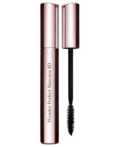 Shop Clarins Wonder Perfect Lengthening, Curling & Volumizing Mascara 4d In Perfect Black