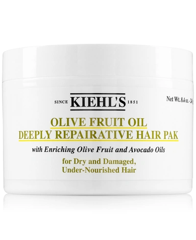 Shop Kiehl's Since 1851 Olive Fruit Oil Deeply Repairative Hair Pak, 8.4-oz. In No Color