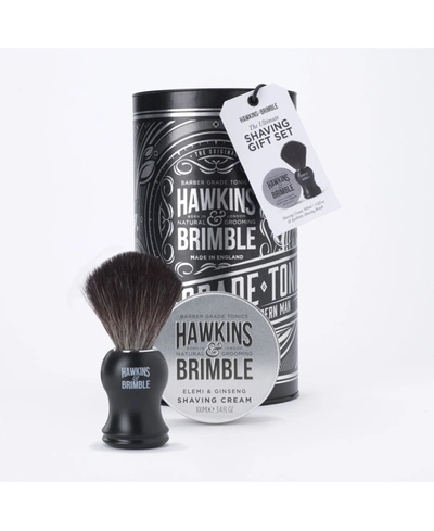 Shop Hawkins & Brimble Shaving Gift Set In Silver/black