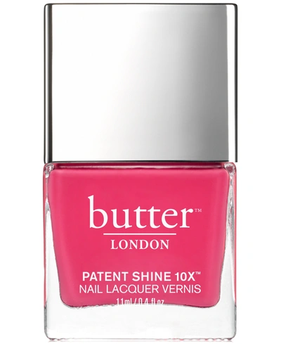 Shop Butter London Patent Shine 10x Nail Lacquer In Flusher Blusher (fuchsia Pink Crème)