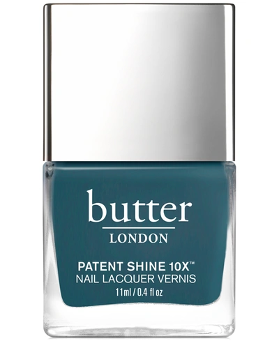 Shop Butter London Patent Shine 10x Nail Lacquer In Bang On (deep Teal Crème)