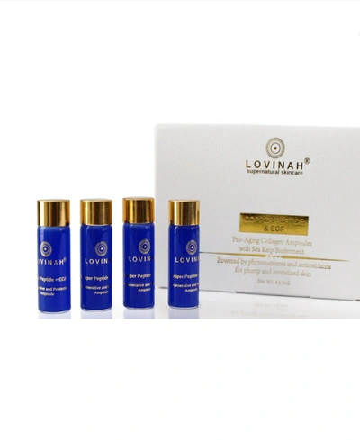 Shop Lovinah Skincare Copper Peptide And Epidermal Growth Factor Barrier Repair 4-piece Ampoules Set, 20 ml In Blue
