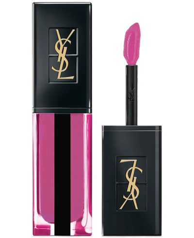 Shop Saint Laurent Water-enriched Lightweight Lip Stain In Vivid Violet Bath (bright Purple Fuchsia