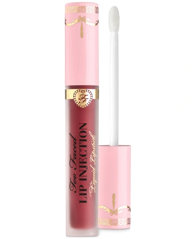 Shop Too Faced Lip Injection Longwear Power Plumping Cream Liquid Lipstick In Its So Big (rich Rosey Terracotta)