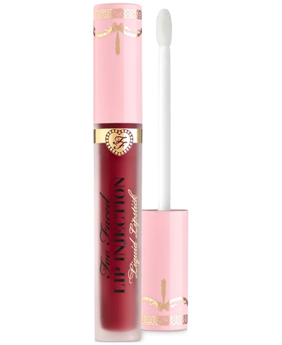 Shop Too Faced Lip Injection Longwear Power Plumping Cream Liquid Lipstick In Boom Boom Pow (deep Crimson Berry)