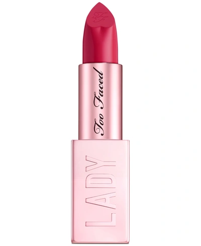 Shop Too Faced Lady Bold Cream Lipstick In Rebel (warm Crimson Burgundy)