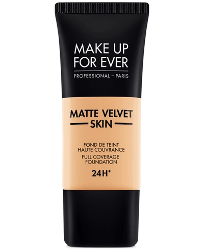 Shop Make Up For Ever Matte Velvet Skin Full Coverage Foundation In Y - Warm Beige