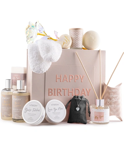 Shop Lovery Birthday Gift Basket, Birthday Spa Gift Box, Body Care Gift Set, 20 Piece