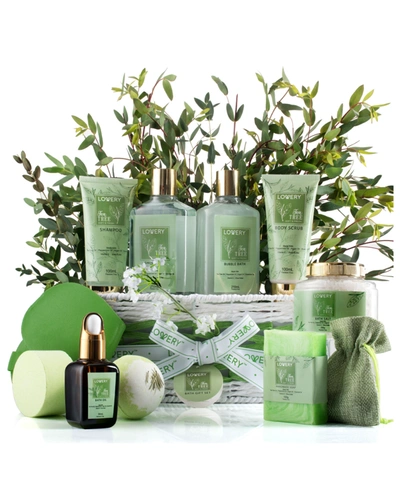 Shop Lovery Tea Tree Home Spa Body Care Gift Set, Natural Bath Gift Basket, 15 Piece