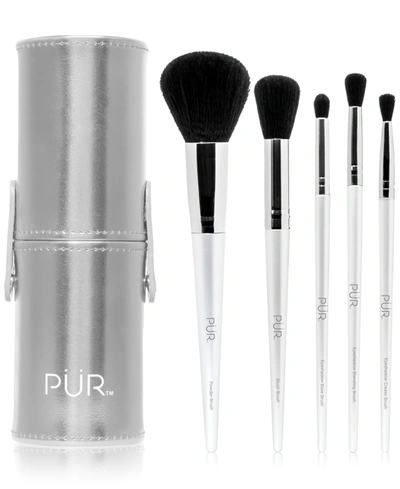 Shop Pür 5-pc. Brush Set With Holder In No Color