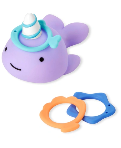 Shop Skip Hop Zoo Narwhal Ring Toss Bath Toy, 4 Piece Set In Multi