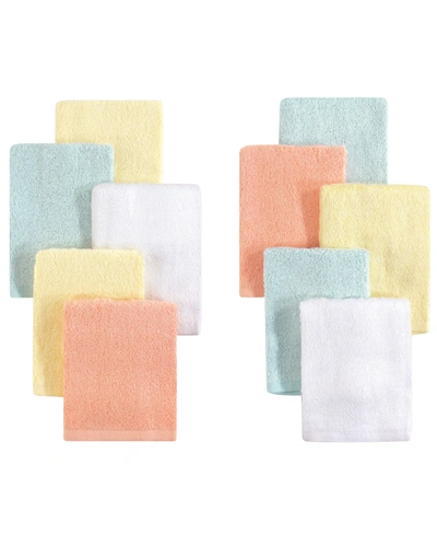Shop Little Treasure Luxuriously Soft Washcloths, 10-pack In Yellow/peach