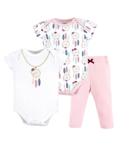 Shop Little Treasure Baby Girl 2-bodysuit And Pants Set In White