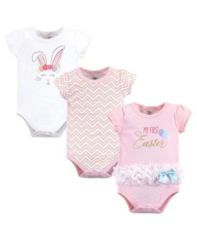 Shop Little Treasure Baby Girl Cotton Bodysuits, 3-pack In Pink