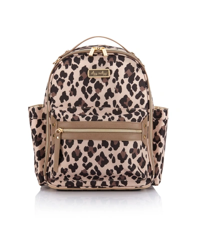 Shop Itzy Ritzy Essential Leopard Print Mini Backpack Diaper Bag In Brown