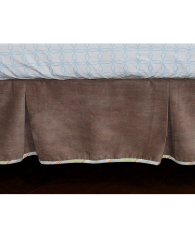 3 Stories Trading Nurture Cocoa Velour Dust Ruffle In Brown